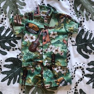 Vintage Hawaiian shirt and shorts